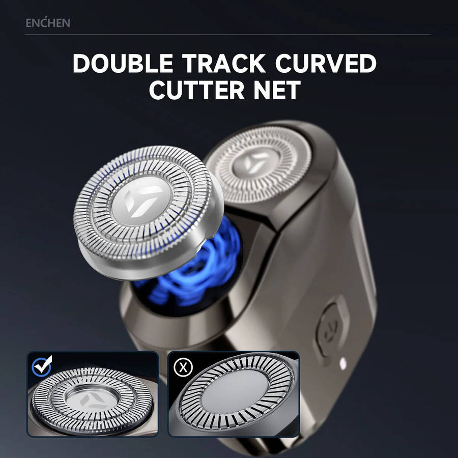 Black - ENCHEN MINI6 Electric Shaver Double-Headed Mini Magnet Shaver Type-C Charging Quiet Washable