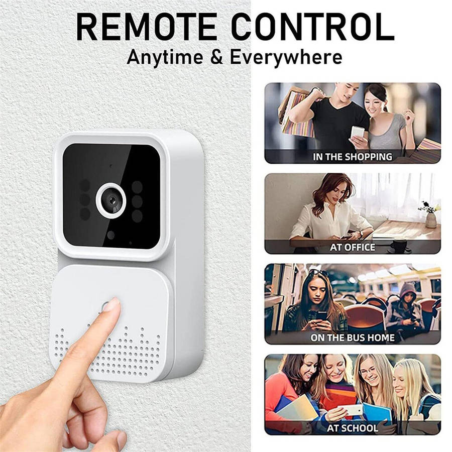 Smart Visual Doorbell Outdoor WiFi Camera Intelligent IR Night Vision Two-way Audio Remote APP Viewi