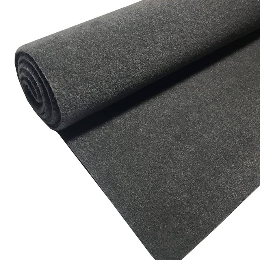 Black - 3x2m Non-slip Marine Carpet Floor Felt Boat Yacht Houseboat Deck Cab Bunk Car Mat Under Cabi