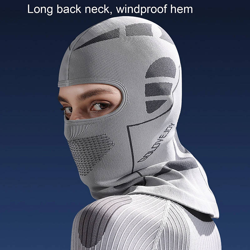 Grey - Winter Face Guard Ski Face Guard Ultra-thick Windproof Full Face Guard Balaclava Super Soft S