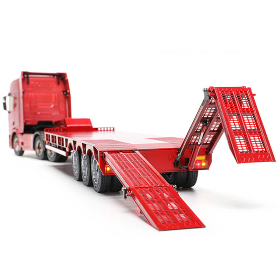 Orlandoo Hunter OH32N02 DIY KIT 1/32 RC Car Flatbed Semi Ramp Trailers Unassembled White Color Mini