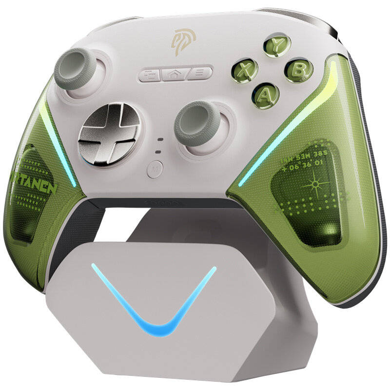 Green - EasySMX D10 Wireless Gamepad bluetooth RGB Controller with TMR Sticks Joystick Hall Effect M