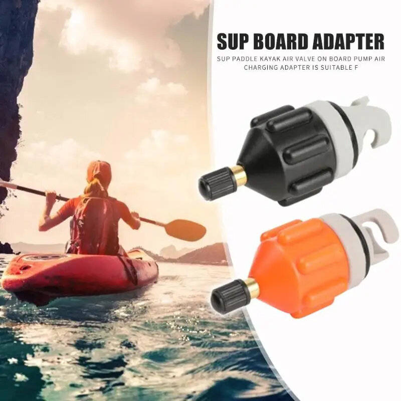 Orange - Air Valve Adaptor Wear-resistant Rowing Boat Air Valve Adaptor Nylon Kayak Inflatable Pump
