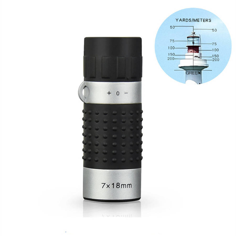Black - IPRee Rangefinder Telescope 7x18 Golf Monocular Distance Meter Range Finder Pocket Scope Opt