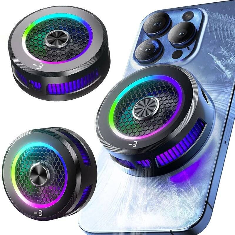 Silver - WEKOME AL19 Magnetic & Back-clip Phone Cooler Semiconductor Refrigeration Cooling Mobile Ph