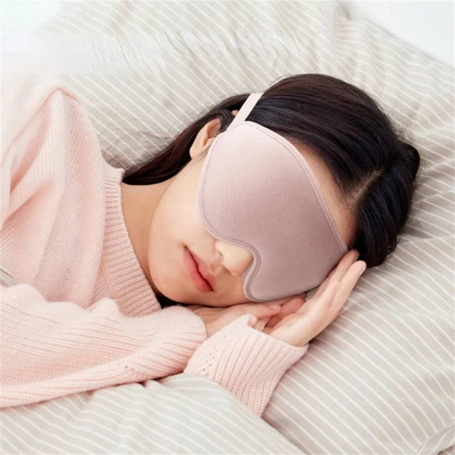 Black - KALOAD 3D Deep Socket Rebound Memory Foam Sleeping Eye Mask Adjustable Strap Light Breathabl