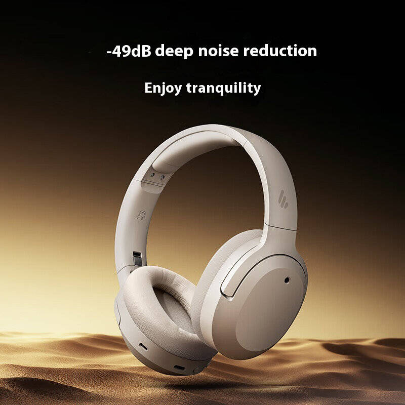 White - Edifier W820NB Headset Hi-Res bluetooth Headphone -49dB Noise Cancelling AI Call Noise Reduc