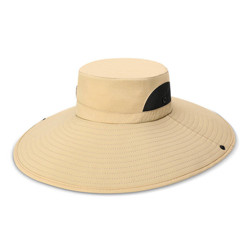 Black - Summer Removable Face Neck Protection Breatha Climbing Hats Wide Brim Hat Men Outdoor Anti-U