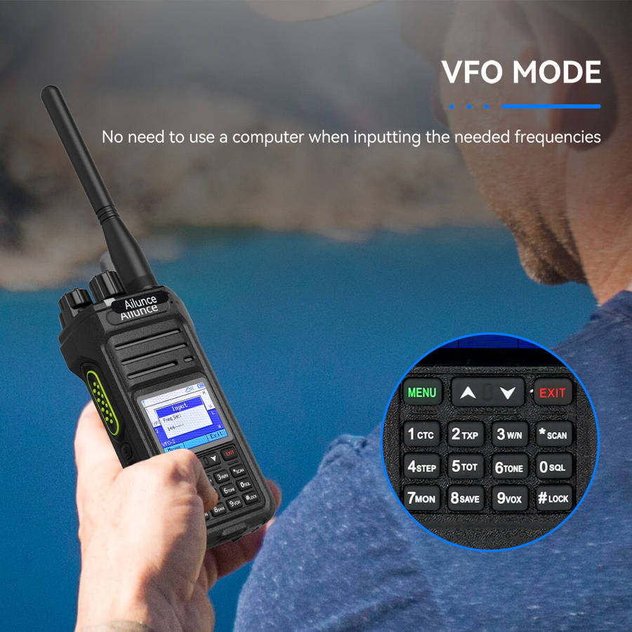 EU Version - Retevis Ailunce HA1UV 5W Walkie Talkie IP67 Waterproof 2800mAh Rechargeable Long Range