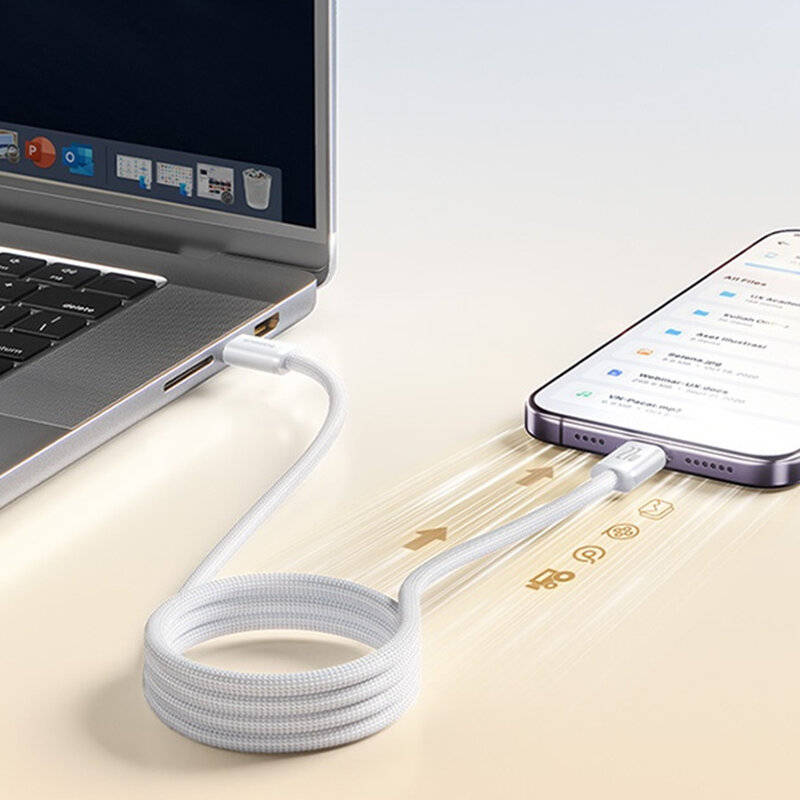 Black - Baseus CB000178 PD27W Type-C to iP Magnetic Adsorption Cable PD Fast Charging Data Transmiss