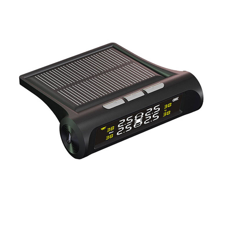 Solar Power TPMS Car Tire Pressure Alarm Monitor System Auto Security External Sensor Tyre Pressure