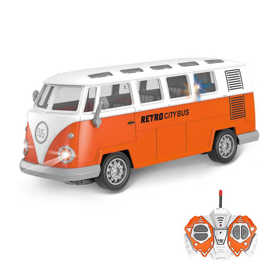 Red Bus - QH204 1/30 4CH 27HZ RC Car Mini Bus Chinese Vintage Classic School Bus Ambulance Toys For