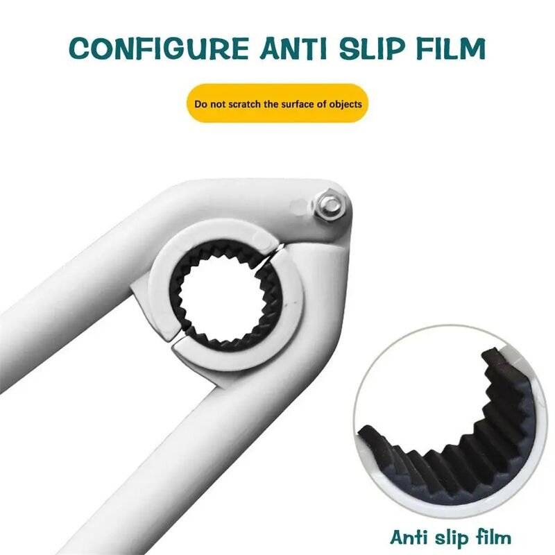 White - Adjustable Kitchen Bathroom Basin Wrench Tap Tool ABS Material Fits 21.5mm to 27mm Inner Rub