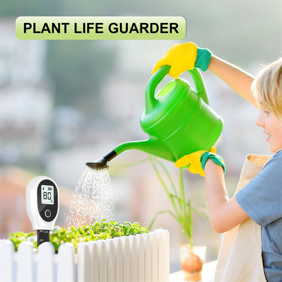 Black - SGS10 Soil Tester 3-in-1 Digital LCD Display High Precision Double Needle Measures Moisture