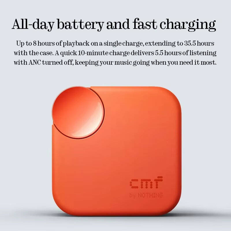 Black - CMF by NOTHING Buds 2a TWS Earbuds bluetooth 5.4 Earphone 42dB ANC 4HD Mics 12.4mm Driver 35