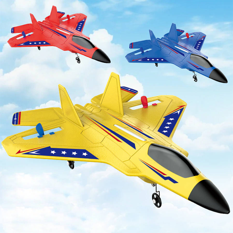Two Batteries - KFPLAN KF803 F22 Fighter 260mm Wingspan 2.4G 2CH EPP RC Airplane Fixed Wing RTF With