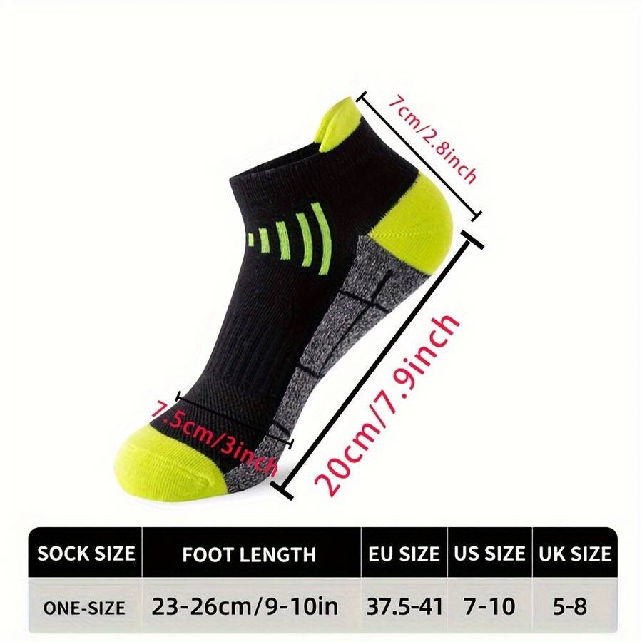 #01 - 6 Pairs Men's Ankle Socks, Anti Odor & Sweat Absorption Breathable Cotton Low Cut Socks Mens S