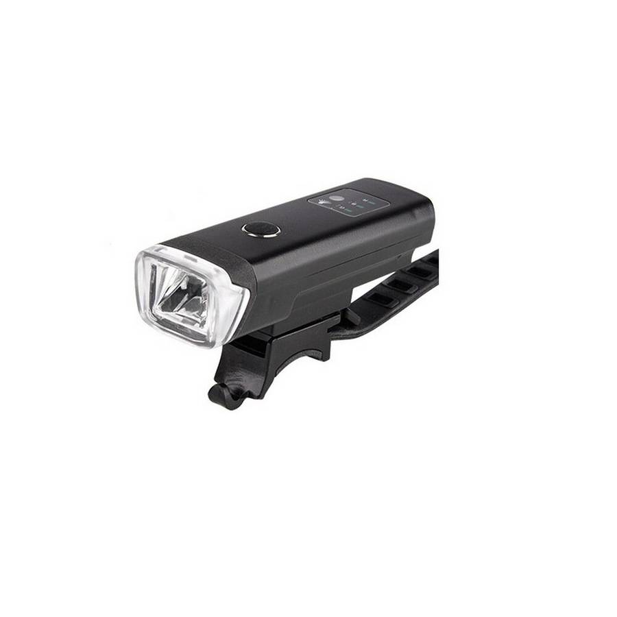 Black orange - 2000mAh Induction Bike Light Front USB Rechargeable Smart Headlight High Lumen LED Bi