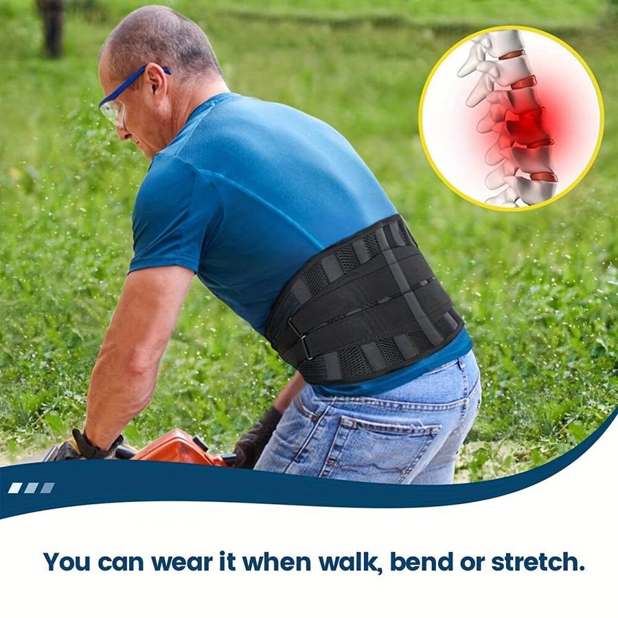 2XL - Sport Belt Comfort Anti-Skid Ergonomic Design Waist Spine Protection for Herniated Discs Sciat