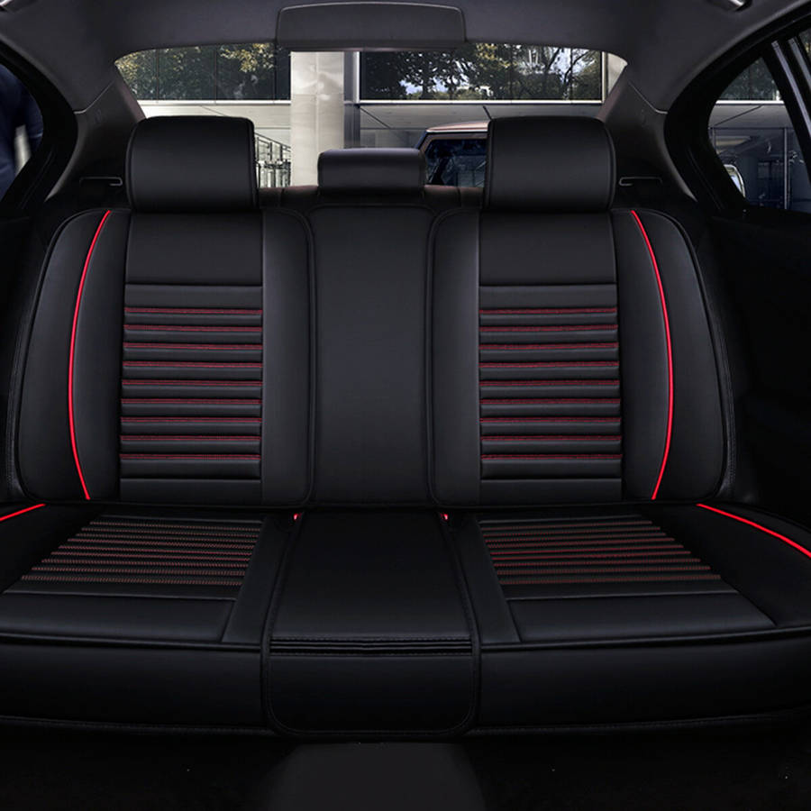 Full Set Universal Car Seat Cover Protector PU Leather Front&Rear Seat Cushion...-(Type 1)