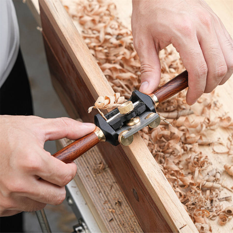 #A - GANWEI Mini Hand Plane MG0-000-0171 42mm Blade Woodworking Tool Aluminum Alloy Body Rosewood Ha