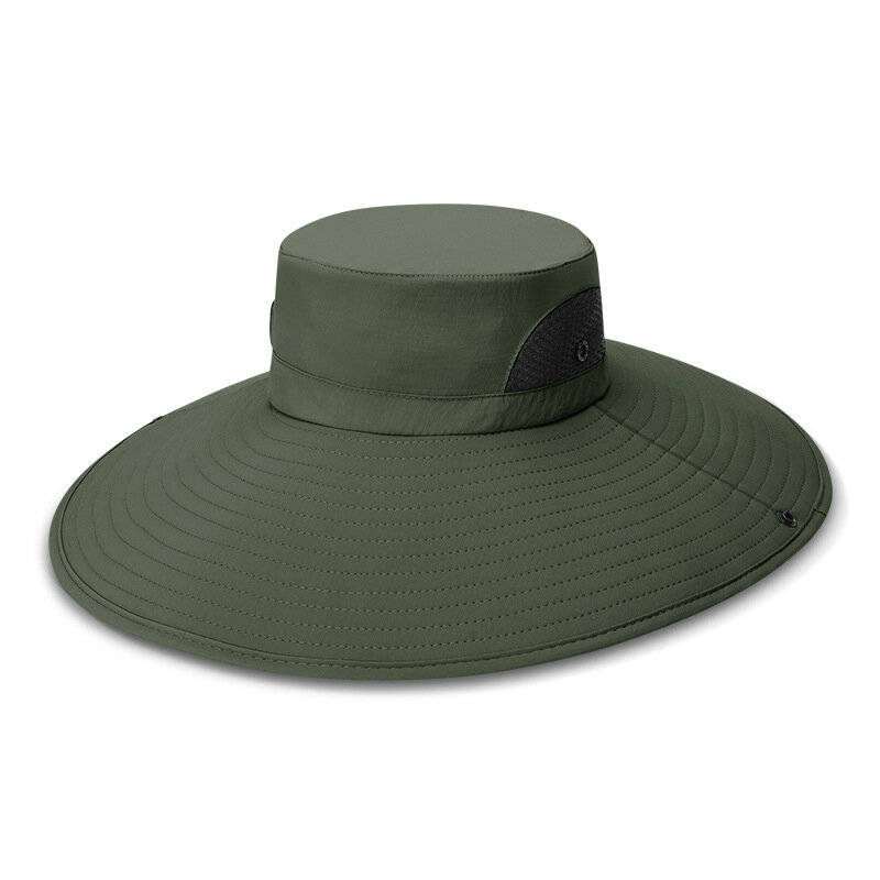 Black - Summer Removable Face Neck Protection Breatha Climbing Hats Wide Brim Hat Men Outdoor Anti-U