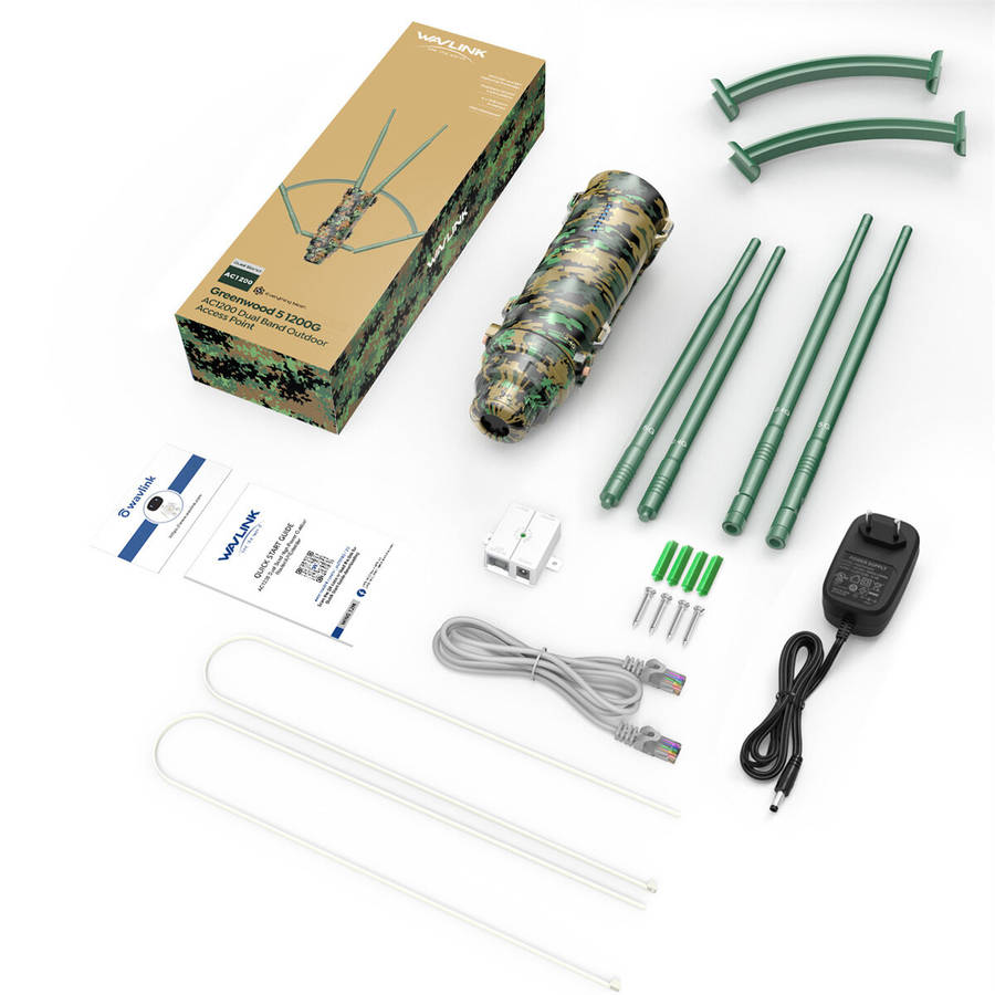 Camouflages - WAVLINK AC1200 High Power WiFi Outdoor Router Dual Band PoE Long Range Signal Booster