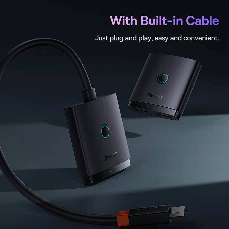 Baseus 4K@60Hz HD Switch HDMI-Compatible Adapter 2 in 1 HDMI-Compatible Splitter for Xiaomi Mi TV Bo