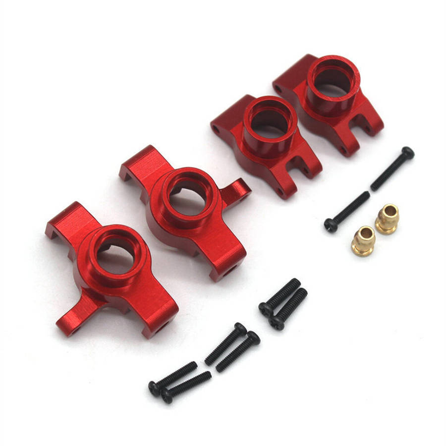 Red - Upgraded Metal Spare Parts Front Steering Cup Rear Wheel Seat Set for 1/20 MJX 20208 JJRC C881