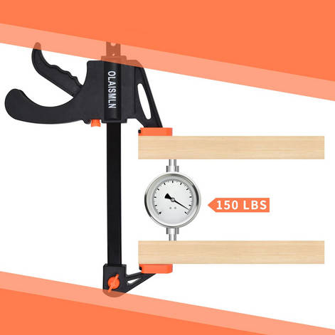 4 PCS - 4PCS F-Bar Clamp Woodworking Clamp 4Inch Bar F Clamps Clip Wood Carpenter Tool Grip Quick Ra