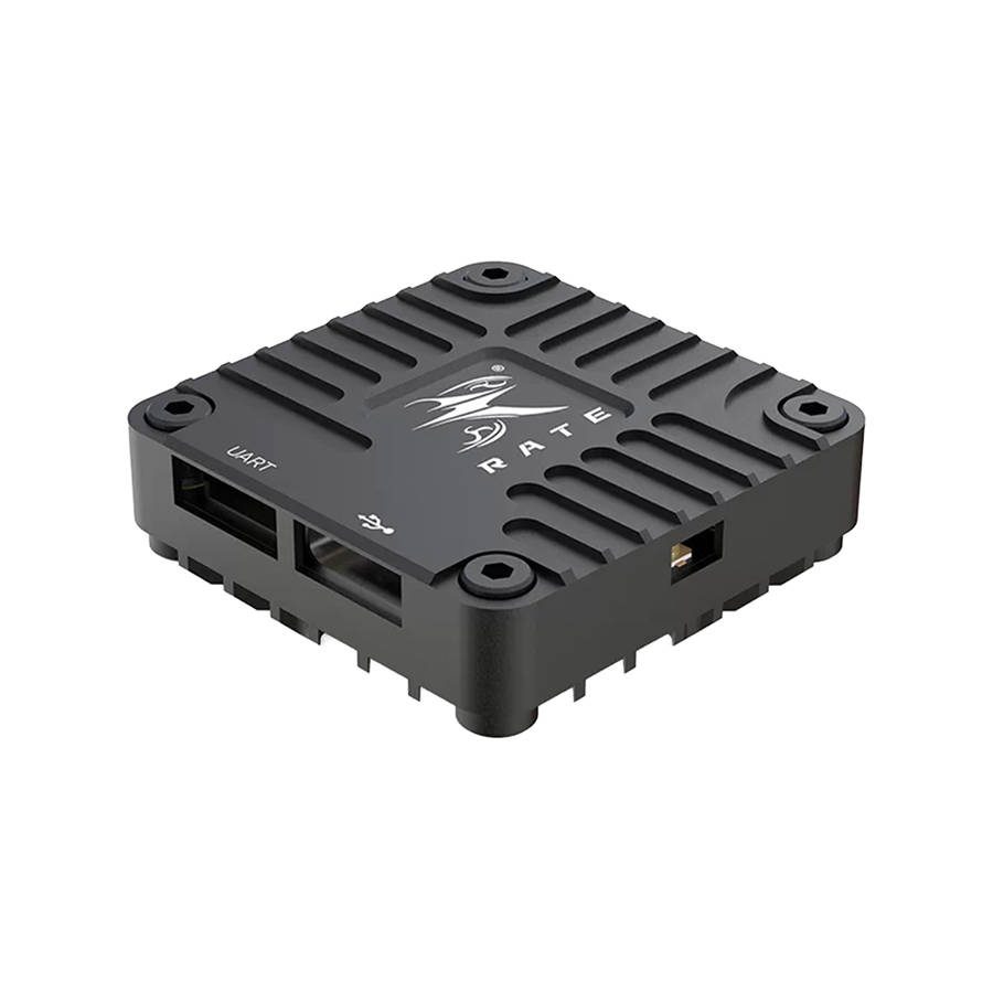 Black - RATE O4 Ultra-Light VTX Housing CNC Aluminum, 7g, Enhanced Cooling for DJI O4 FPV Racing Dro