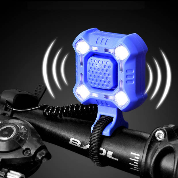 Red - Elecpow Bicycle Horn Headlights Waterproof USB Charging Night Riding Strong Bike Light 140dB 6