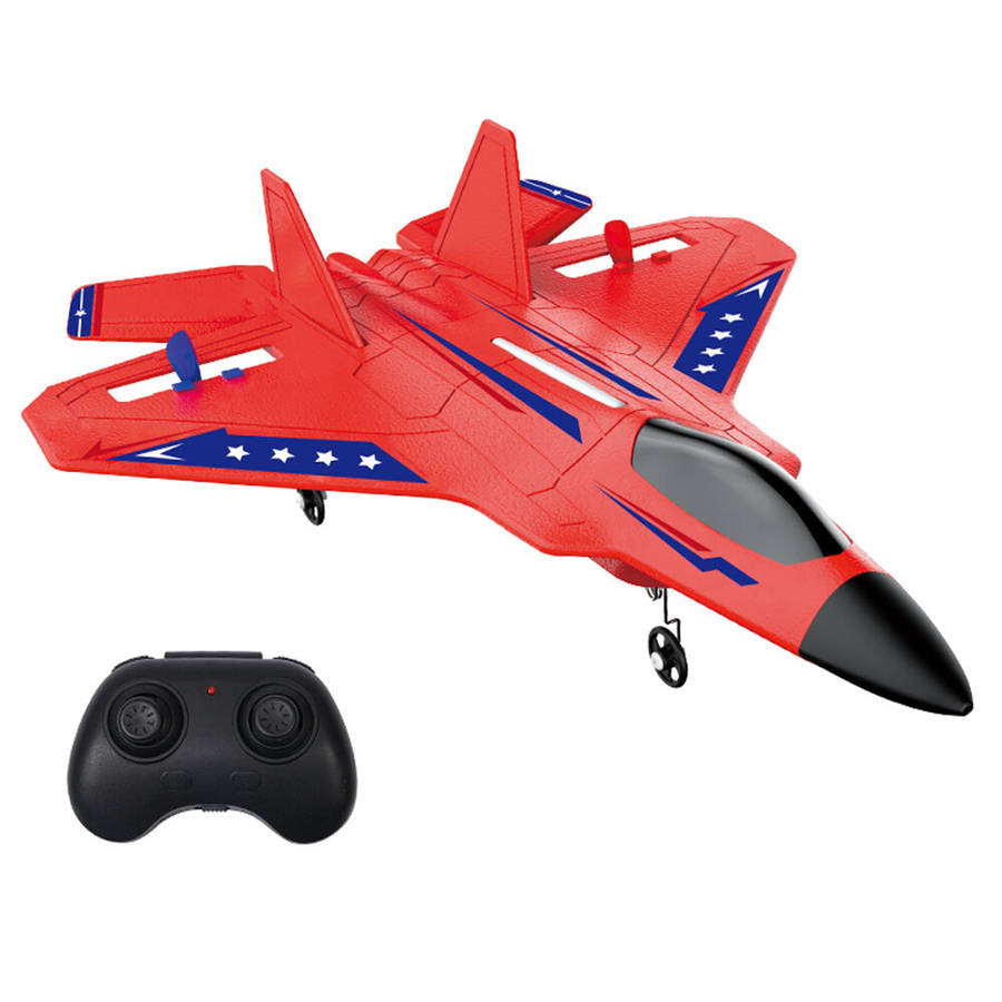 Two Batteries - KFPLAN KF803 F22 Fighter 260mm Wingspan 2.4G 2CH EPP RC Airplane Fixed Wing RTF With
