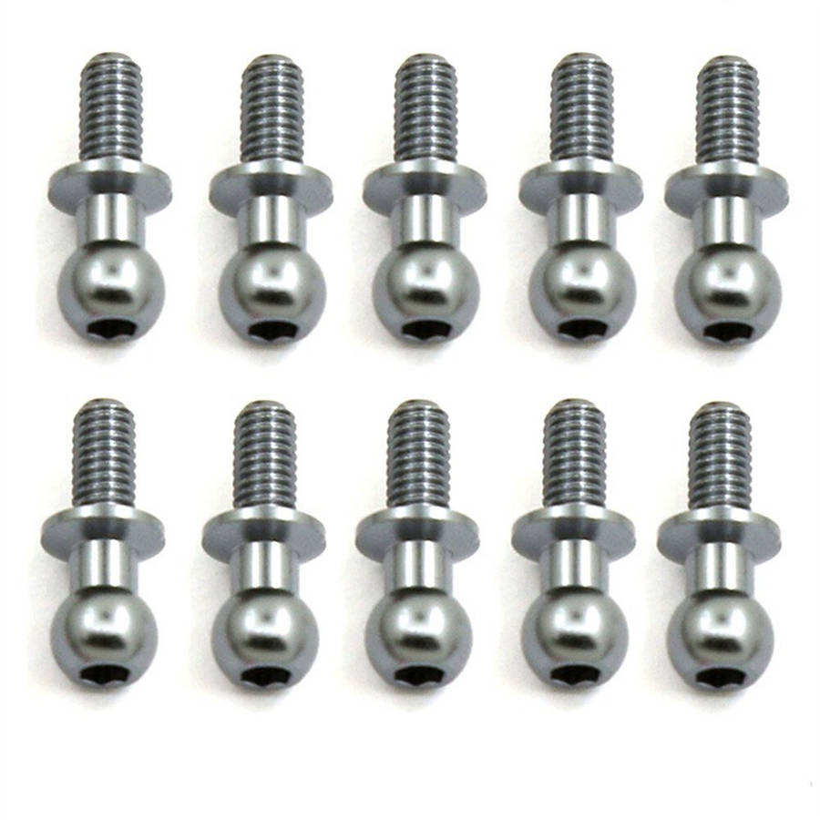 Black - 10PCS Metal Pull Rods Shocks Ball Head M3 for TAMIYA TT01 TT02 D5 1/10 RC Car On-Road Vehicl