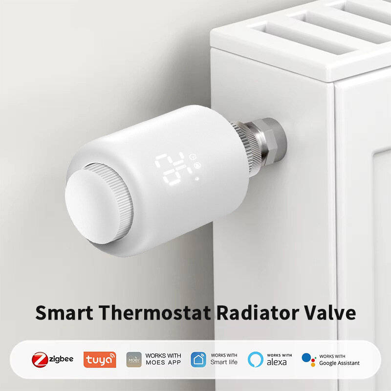 Tuya Zigbe Smart Thermostat Radiator Valve Temperature Schedule Setting Window Open Detection Functi