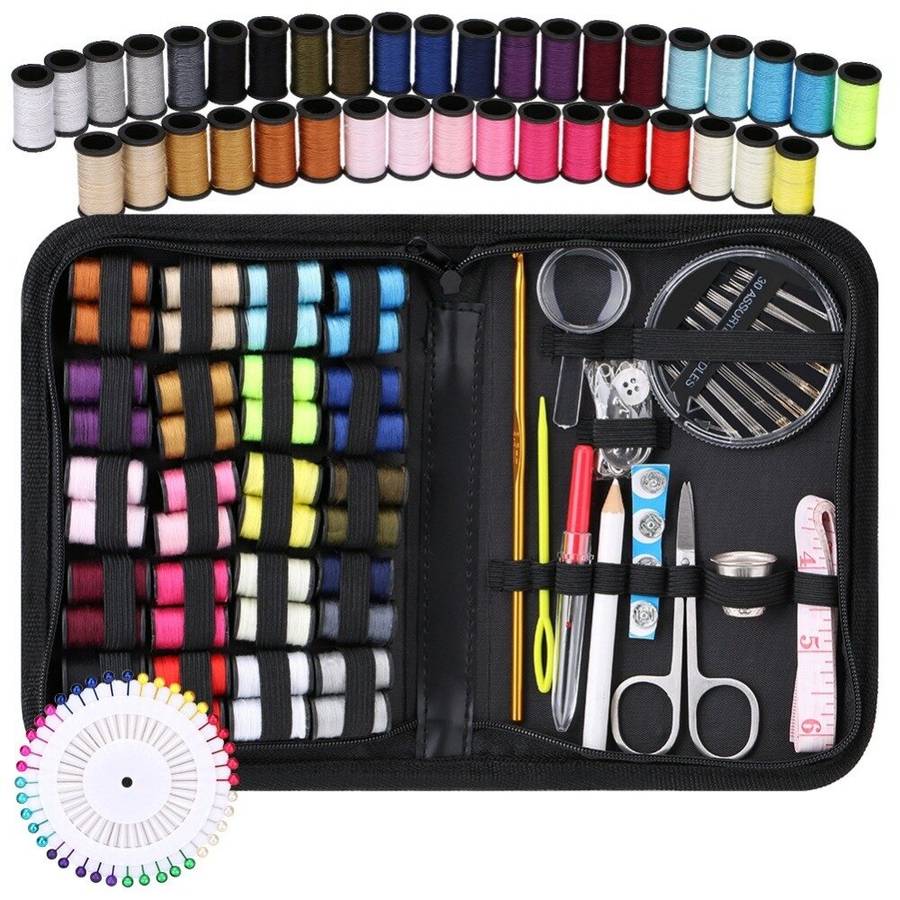 128 Pcs/set DIY Knitting Sewing Bag Set Portable Travel Sewing Tool Needle Thread Stitching Embroide