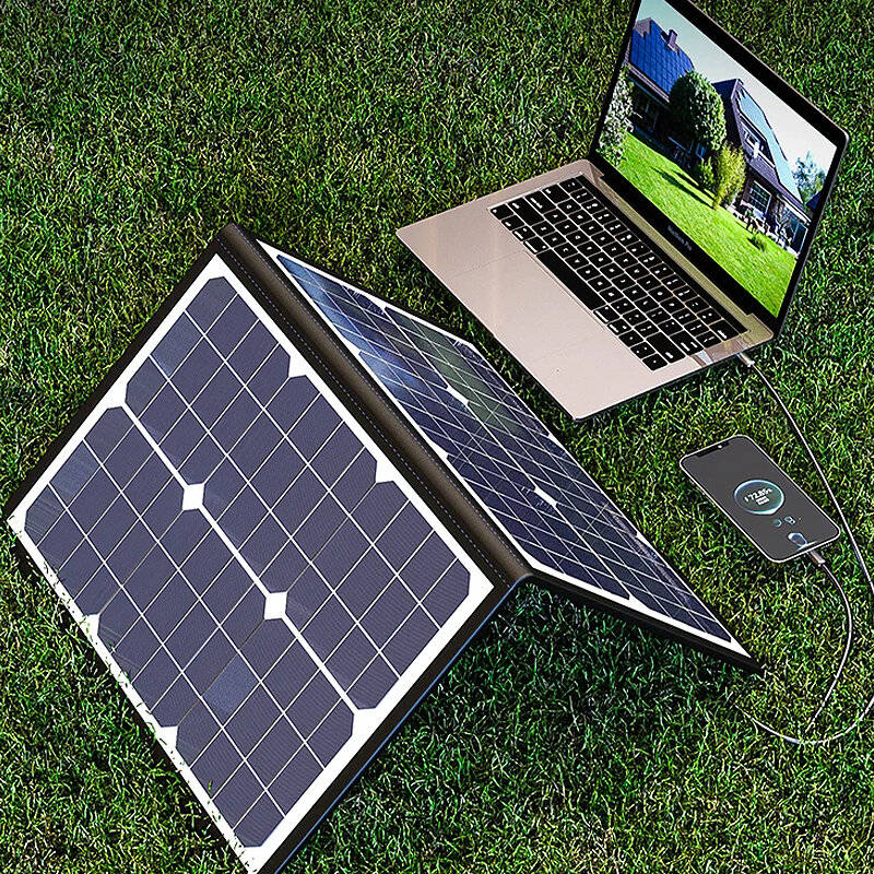 40W Solar Panel Kit Foldable Solar Power Station Portable Generator Charger with Dual USB/Type-C/DC