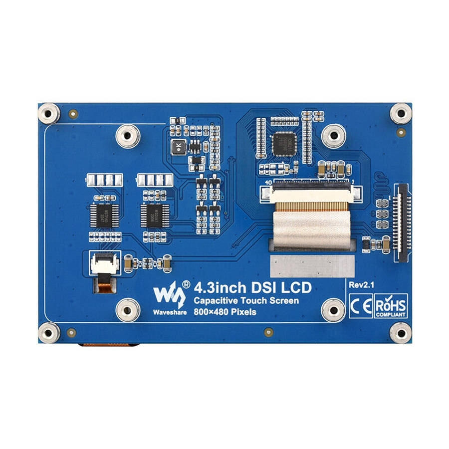 4.3 inch QLED Display Capacitive Touch Screen MIPI DSI Interface 800480 for Raspberry Pi 4B / 3B+/ 3