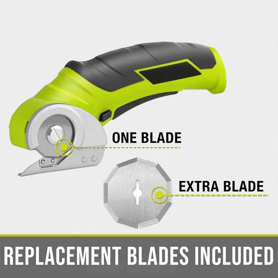 US Plug - Cordless Electric Scissors 4V Electric Mini Cutter with Extra Blade and Charger Lightweigh