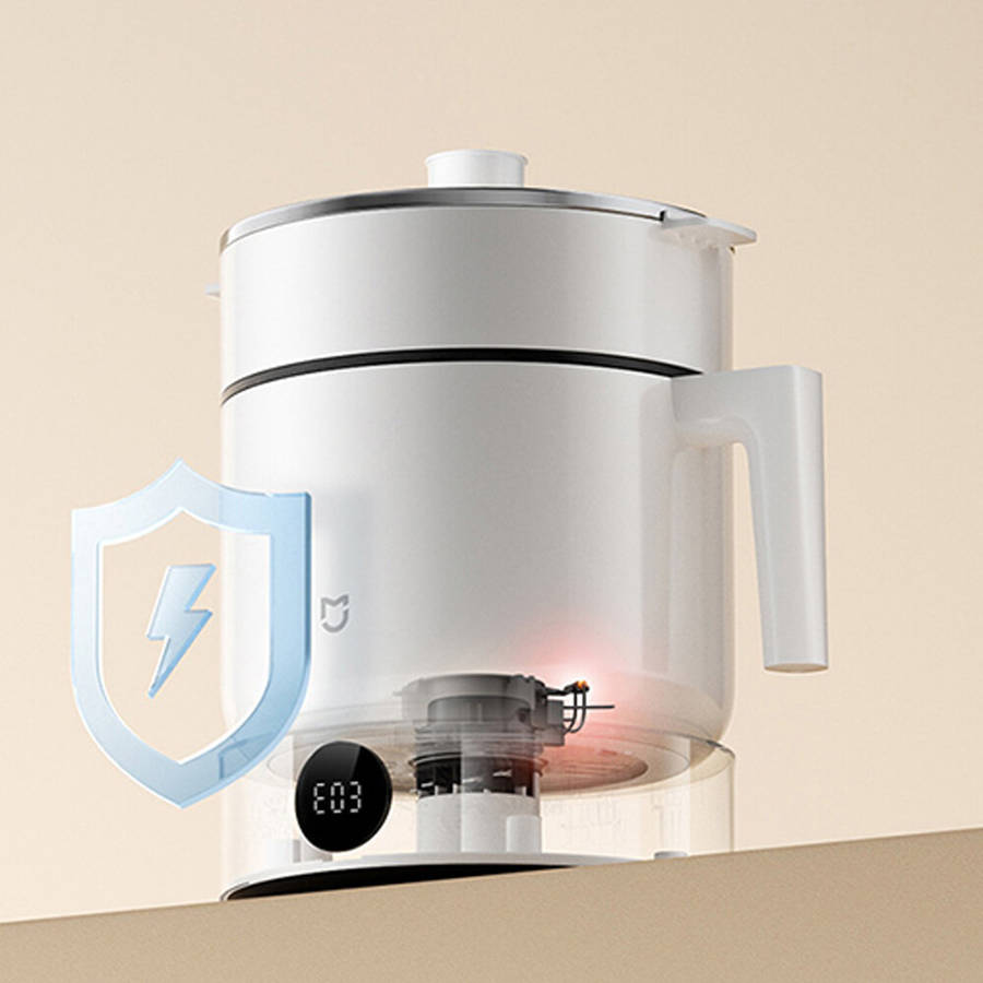 White - XIAOMI Mijia 1.5L 1000W Multi-Function Electric Cooker 5 Adjustable Heating Levels Automatic