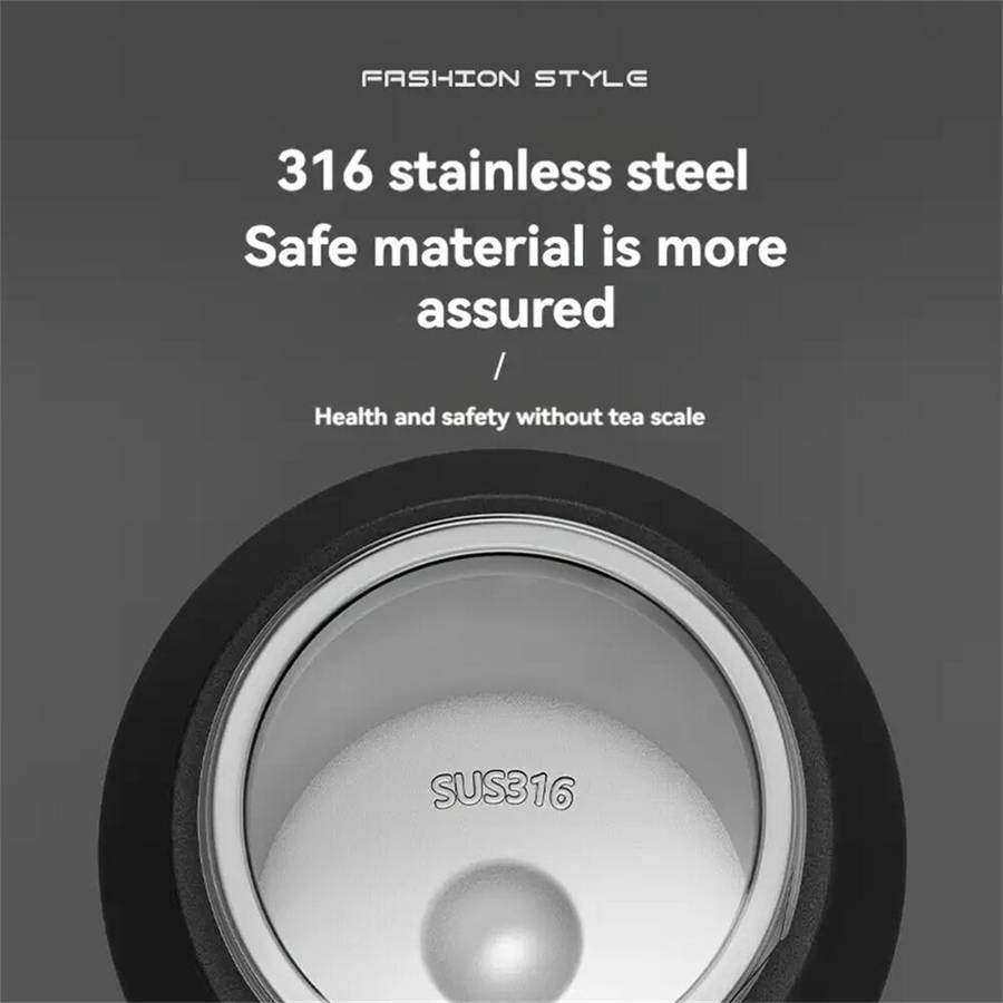 Black - IPRee 1L Thermos Water Bottle 316 Stainless Steel Vacuum Flas Tumbler Coffee Cup Insulated H