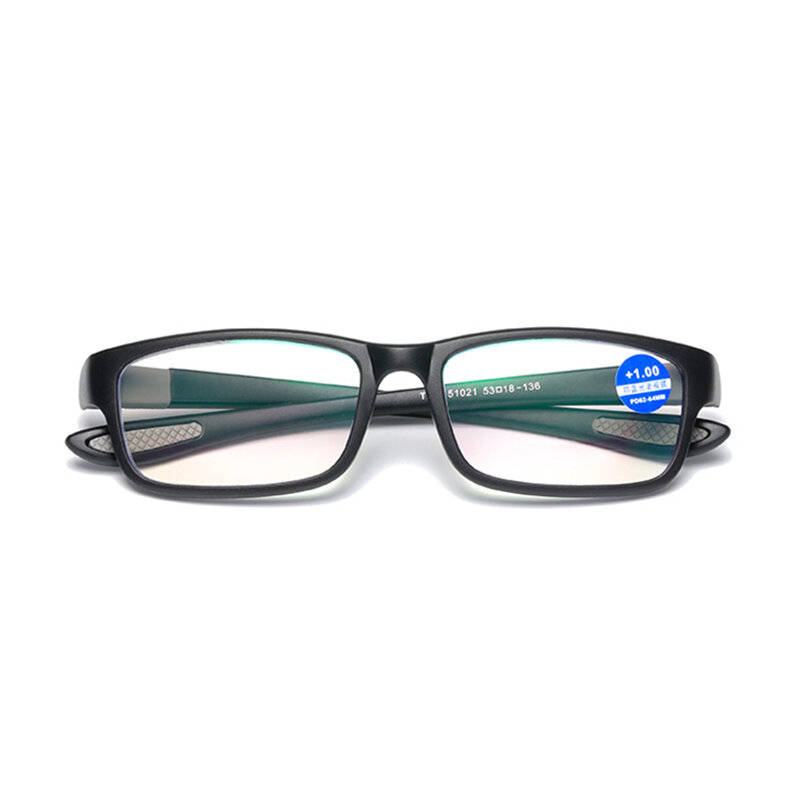 Black Grey - Ultralight Sports Reading Glasses Anti-blue Light Eyewear Glasses TR90 Frame Presbyopia