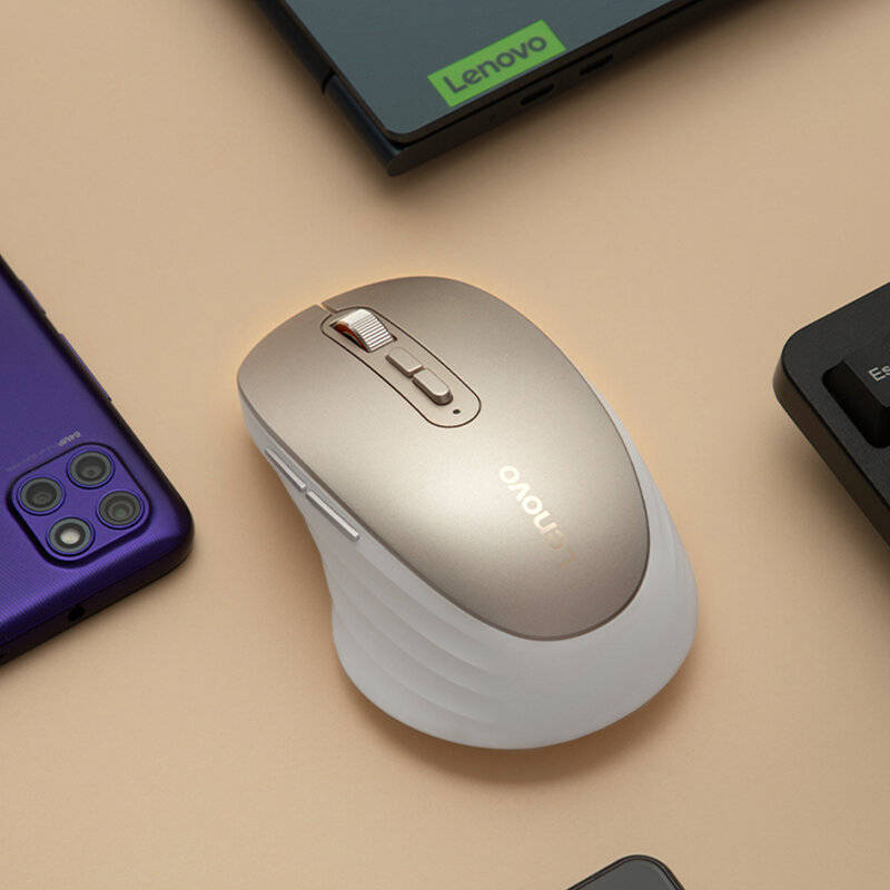 Grey - Lenovo M1 Master Wireless bluetooth Mouse 800-4000DPI 60H Continuous Use Time 7-key Ergonomic