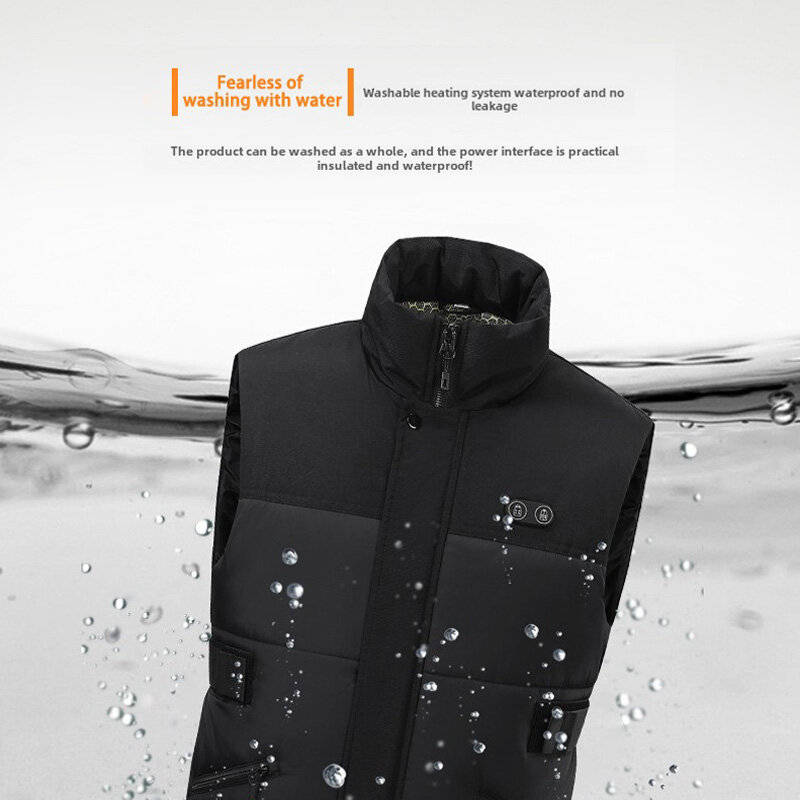 M/L/XL/2XL/3XL - TENGOO HZV-04 4 Areas Heated Vest Men Women Adjustable Size USB Electric Self Heati