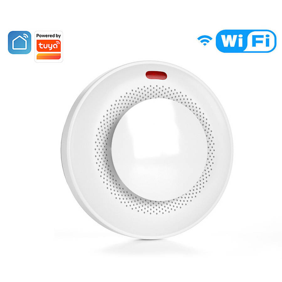 Tuya WiFi Smoke Detector Alarm Intelligent Wireless Home Fire Smoke Sensor Sound and Light APP Remot