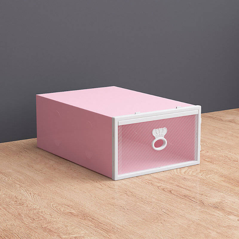 1 Piece Plastic Flip Shoes Storage Box Organizer Foldable Clear Shoes Storage Box Stackable Stacking