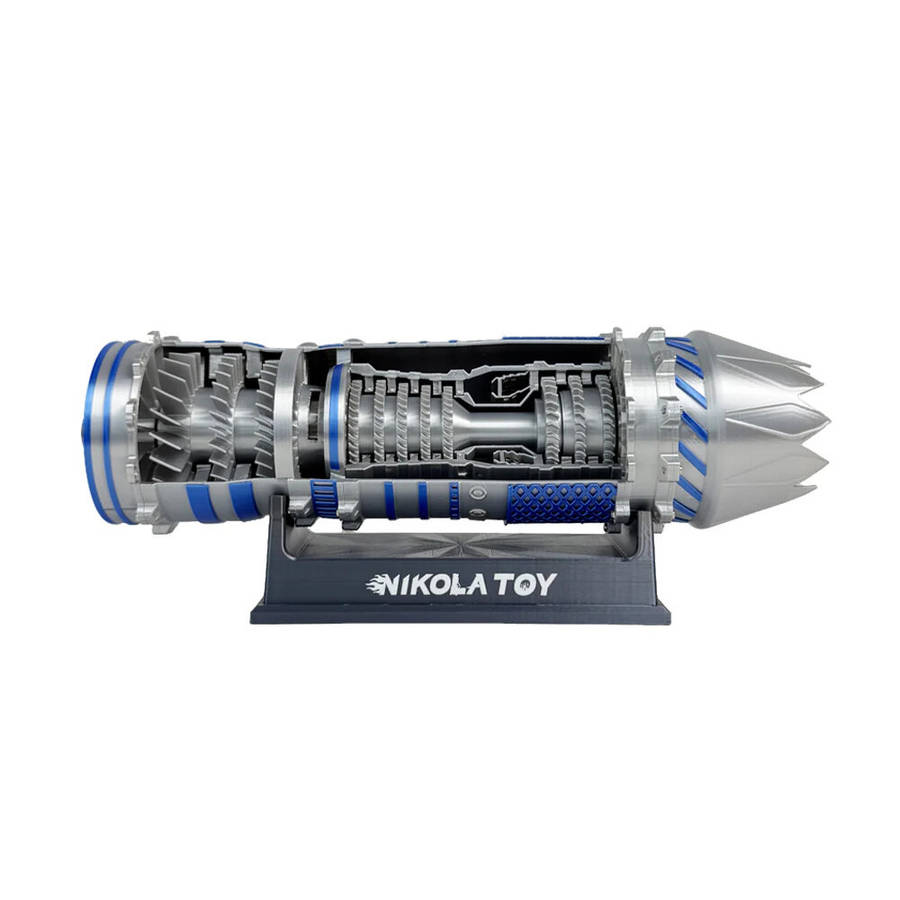Silver - NIKOLATOY J-35A Fighter Jet Engine Model Creative Desktop Ornaments Decoration Science Disc