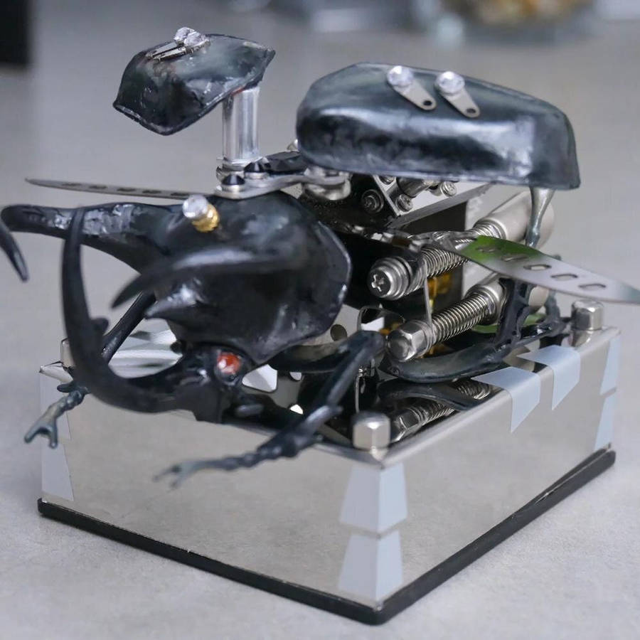 Black - NIKOLATOY V8 Alloy Mechanical Model Desktop Ornament Science Discovery Toys Gifts