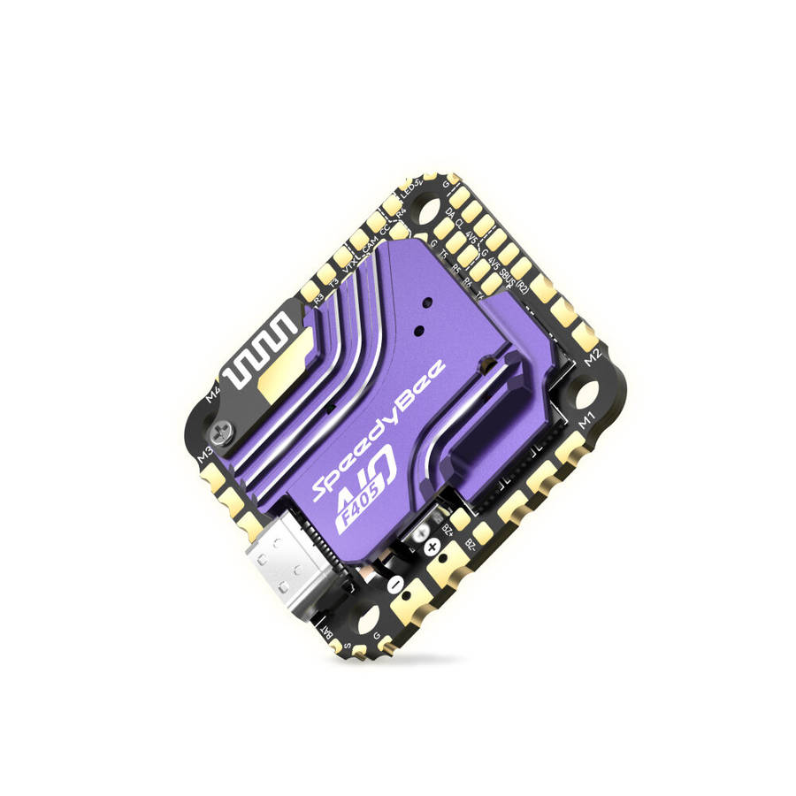 Purple - 25.5*25.5mm SpeedyBee F405 AIO 40A Flight Controller with 5V 9V BEC Output 40A BL_S 3-6S ES