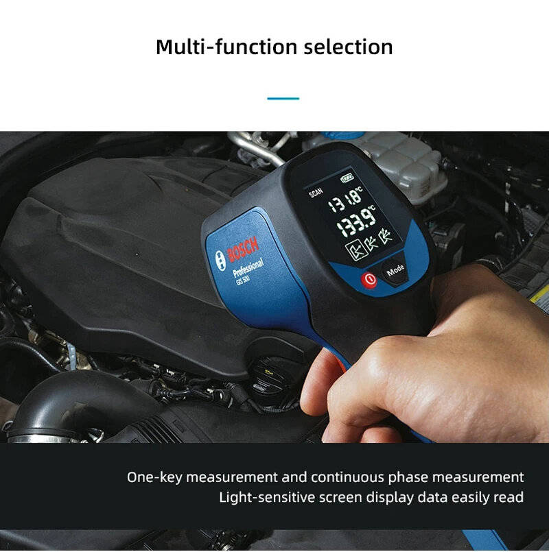 #A - GIS500 Infrared Thermometer -30C to 500C High Precision Laser Digital Temperature Heat Test wit